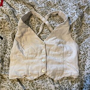 Abercrombie & Fitch Cream Vest Tank